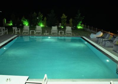 Villa Madeleine Nea Fokea pool at night2